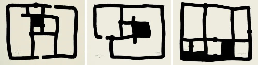 Aguatinta Chillida - Zedatu (I, III y IV)