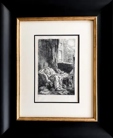 Litografía Chirico (De) - Giorgio De Chirico  (1888-1978) - Bruno Barilli - Lithograph on paper - 1948