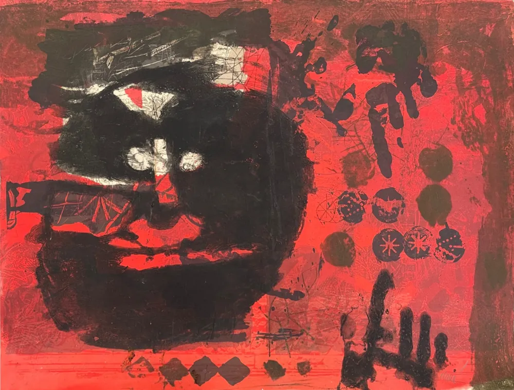 Aguafuerte Clavé - Guerrier aux étoiles 