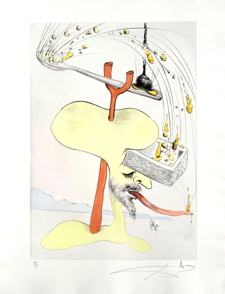 Aguafuerte Dali - Quevedos Visioner, Planche I