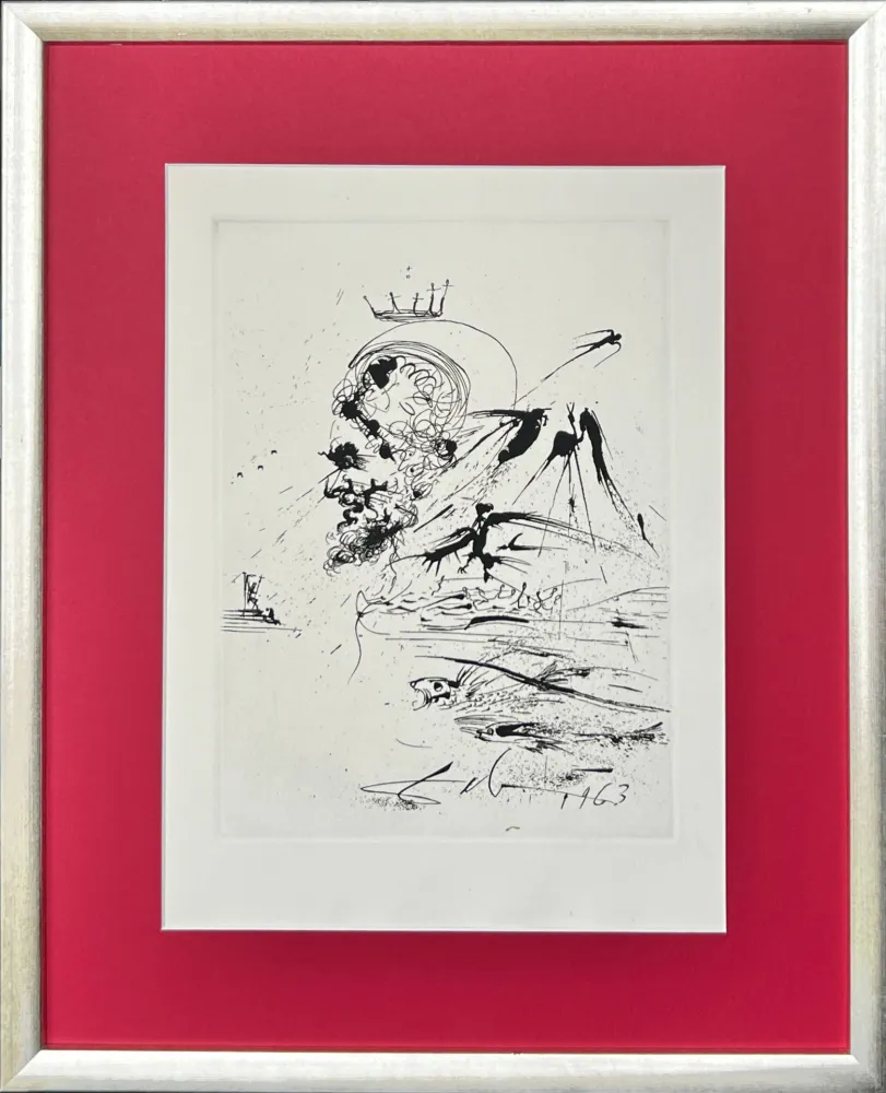 Aguafuerte Dali - Study for a Dream