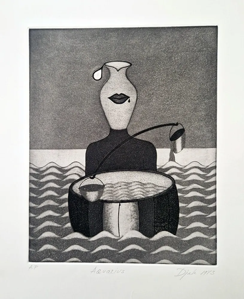 Aguafuerte Y Aguatinta Djak - Aquarius