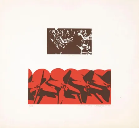 Serigrafía Equipo Cronica - Hélices (rojo)