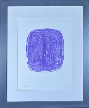 Litografía Fontana - Lucio Fontana (1899-1968) - Concetto Spaziale - 1967 - Lithograph with hand-cut central slash incision