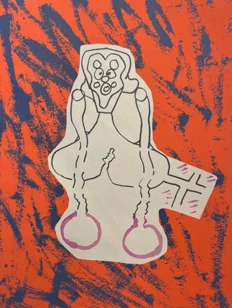 Serigrafía Gordillo - Personaje asombrado