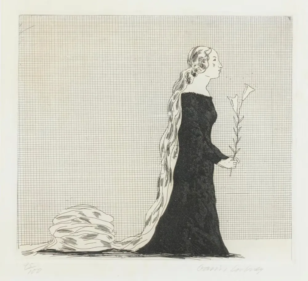 Aguafuerte Y Aguatinta Hockney - The Older Rapunzel