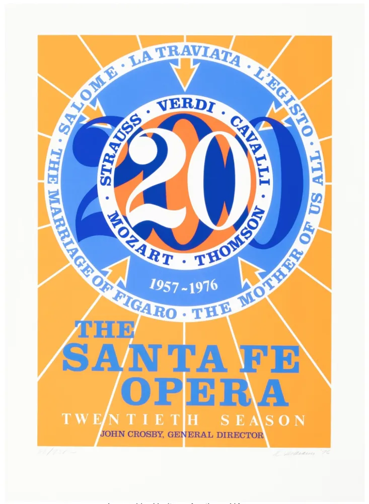 Serigrafía Indiana - Santa Fe, 1976 - Hand-signed