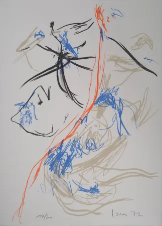 Litografía Jorn - Couleurs en mouvement 