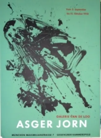 Litografía Jorn - Exposition Galerie VAN DE LOO 