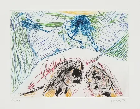 Aguafuerte Y Aguatinta Jorn - Hibou sortilège