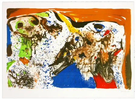 Litografía Jorn - La fête des morts