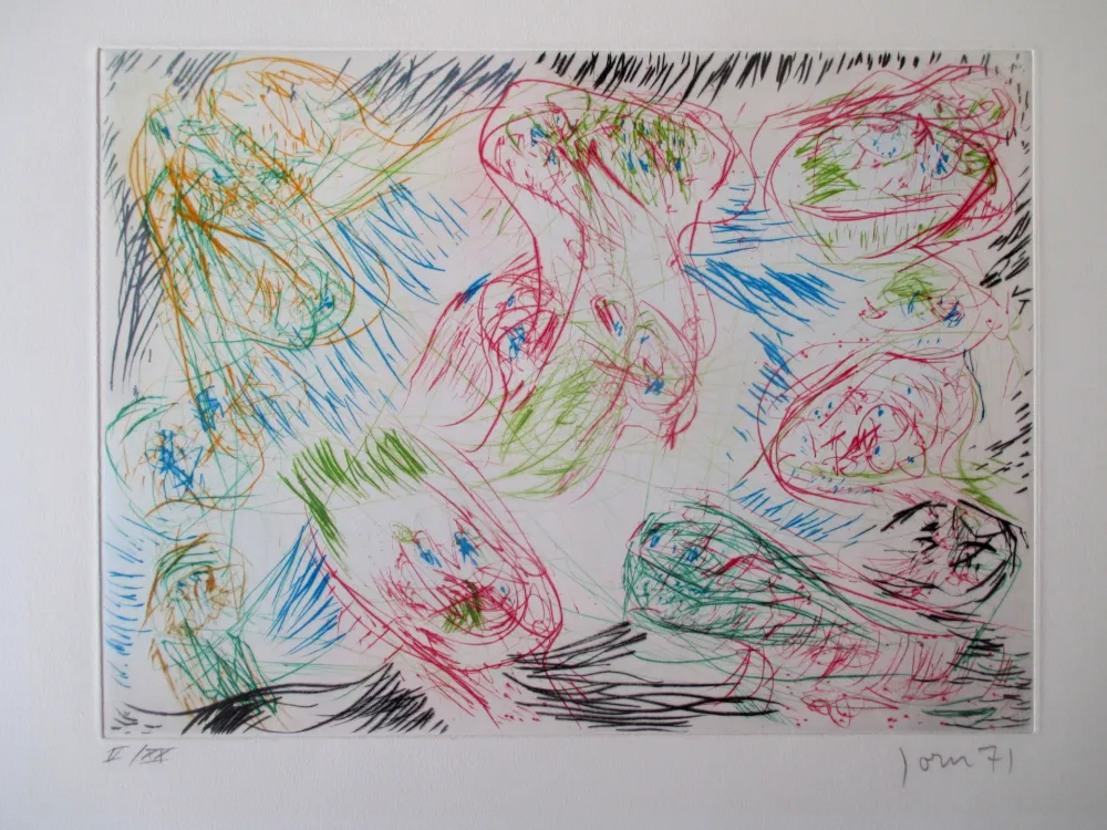 Grabado Jorn - La sortie joyeuse