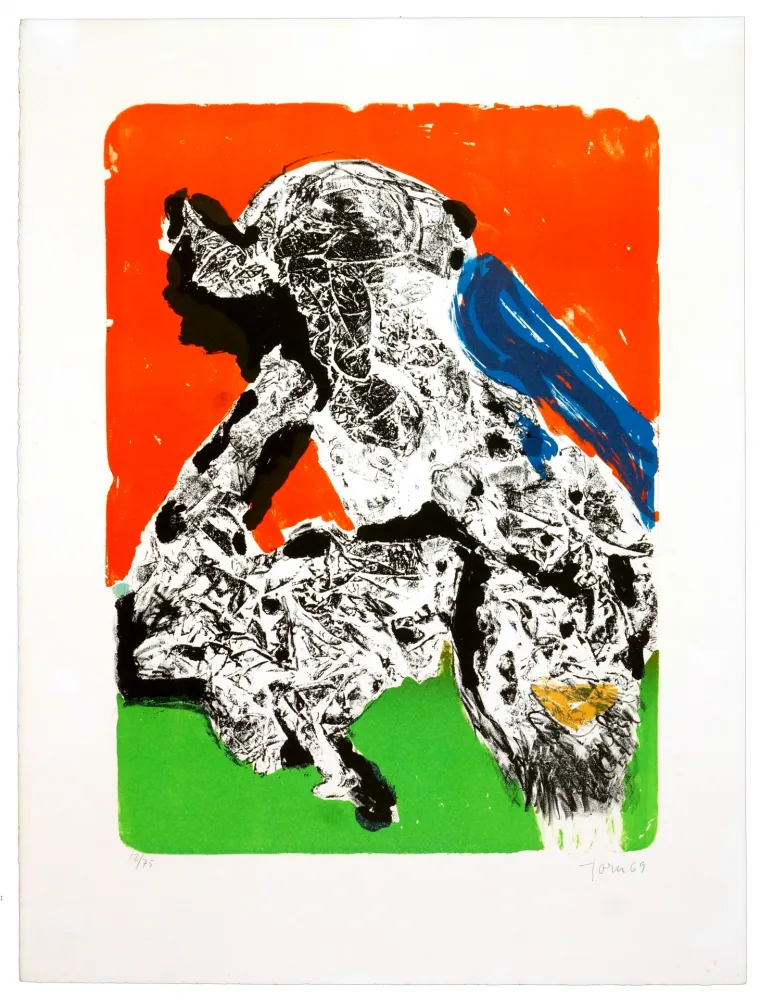 Litografía Jorn - Provocation ratée