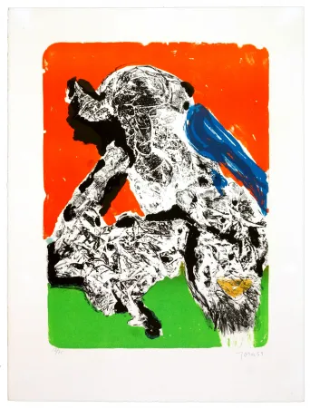 Litografía Jorn - Provocation ratée