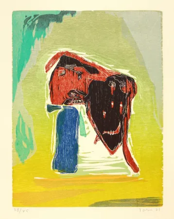 Grabado En Madera Jorn - Rideau convolant