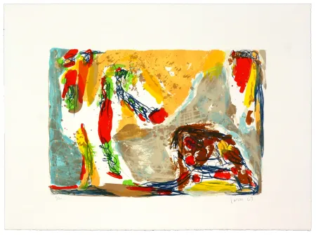 Litografía Jorn - Trop tôt