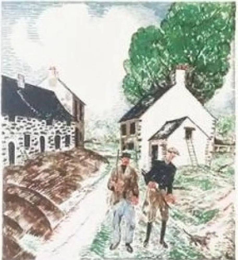 Litografía Laboureur - Retour de chasse (1927)