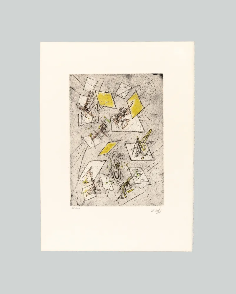 Grabado Matta - Droites libérées