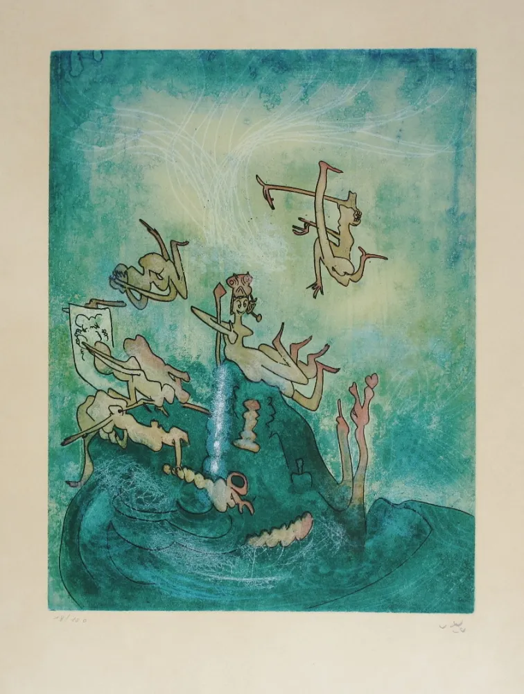 Aguafuerte Y Aguatinta Matta - HOM'MERE-Chaosmos 