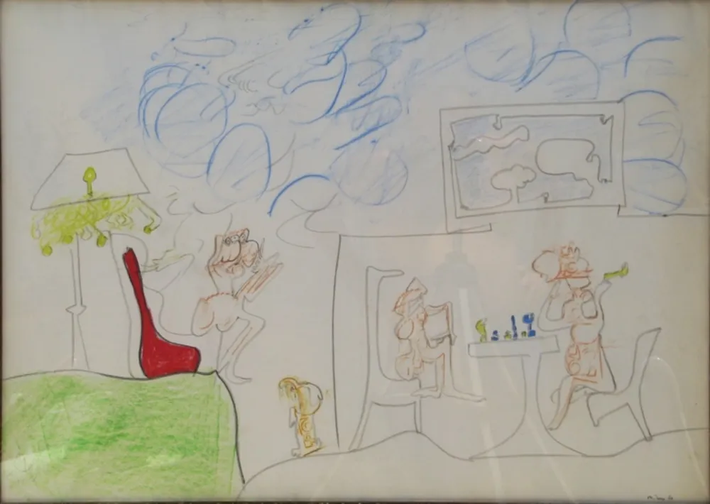 Sin Técnico Matta - Sans Titre 3 Original Pastel/Drawing on Paper