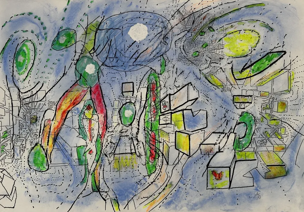 Sin Técnico Matta - Sans Titre Drawing on Print