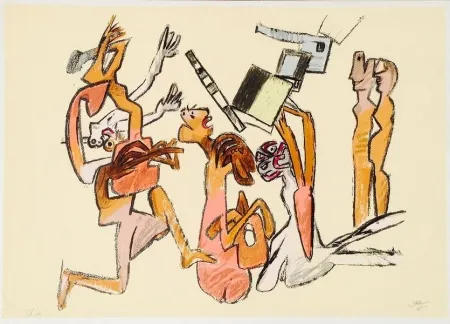 Litografía Matta - Senza titolo