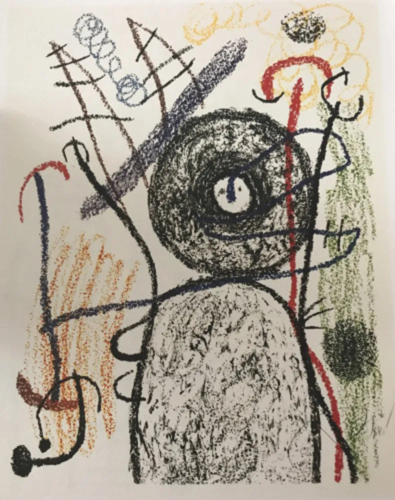Litografía Miró - Album 21, plate 14 - M1139