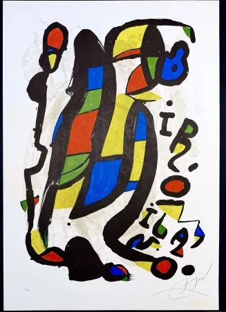 Litografía Miró - Joan Mirò (1893-1983) - Miró Milano - Color Lithograph on Arches paper - 1981
