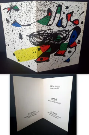 Litografía Miró - Vernissage Miró Dibuixos, Gouaches, Monotips Galeria Maeght 