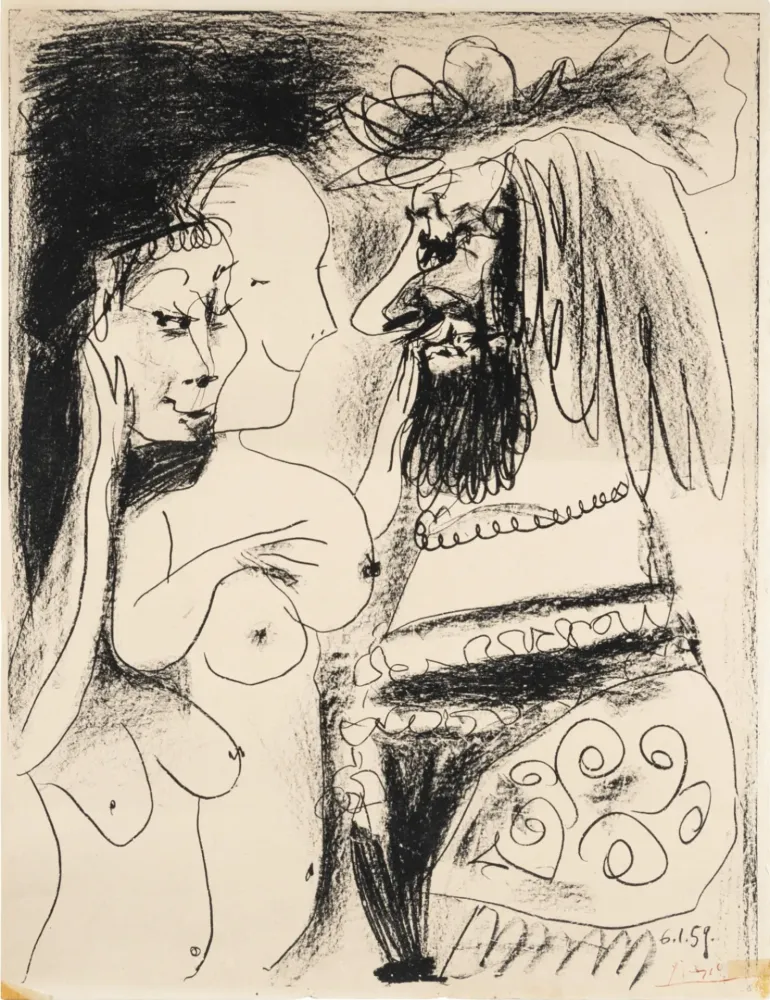 Litografía Picasso - Le Vieux Roi