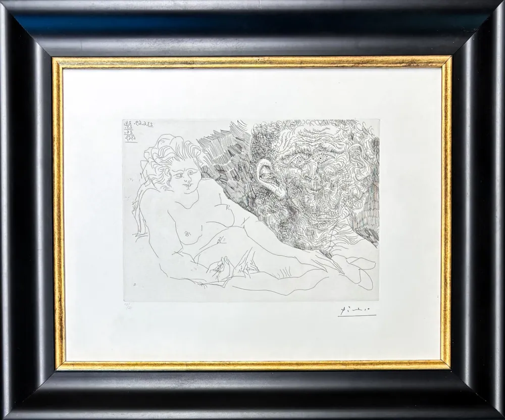 Grabado Picasso - VIEUX PEINTRE ET VIEUX MODELE