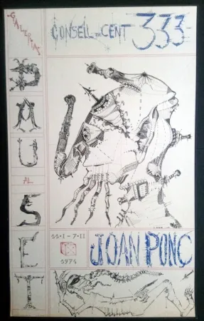 Cartel Ponç - Joan Ponç Dau al Set 1974