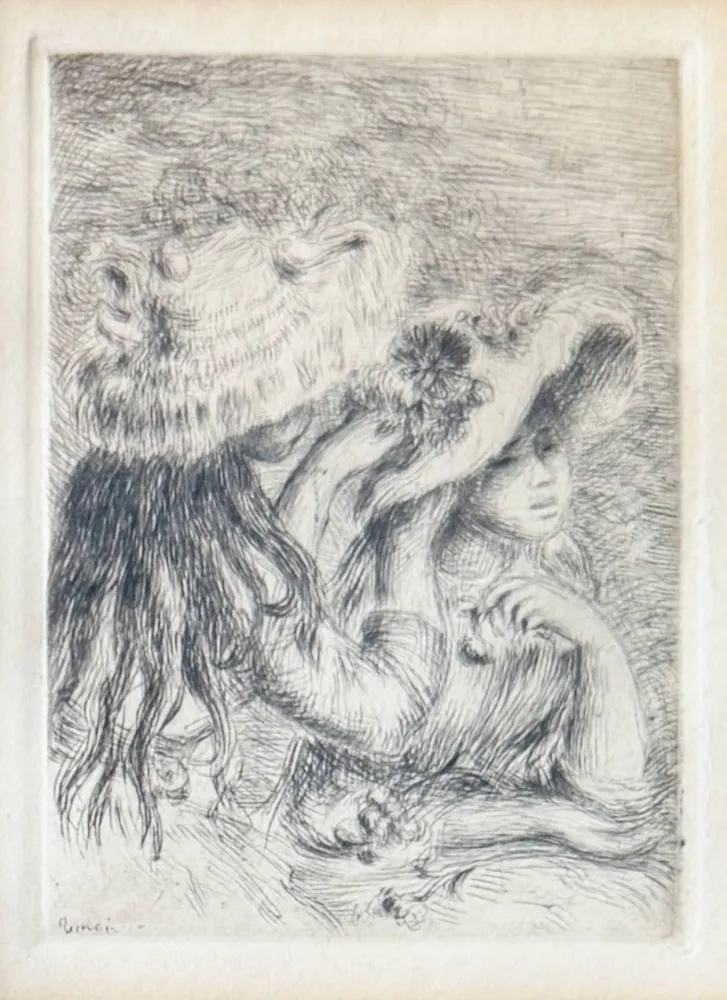 Litografía Renoir - Le Chapeau Épinglé