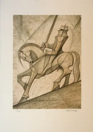 Litografía Subirachs - Sant Jordi