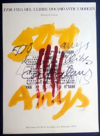 Cartel Tàpies - Fira del llibre Antíc i Modern