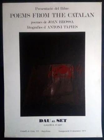 Cartel Tàpies - Poems from the Catalan - Tàpies / Brossa 1973
