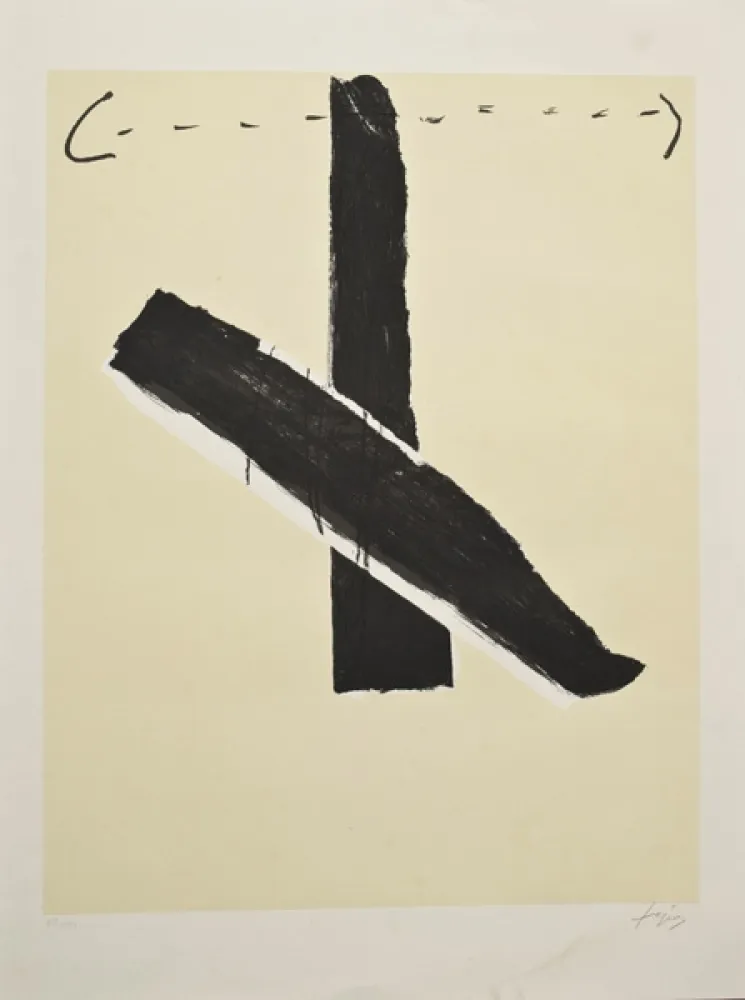 Litografía Tàpies - Sin título