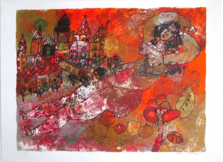 Litografía Tobiasse - The song of songs 1