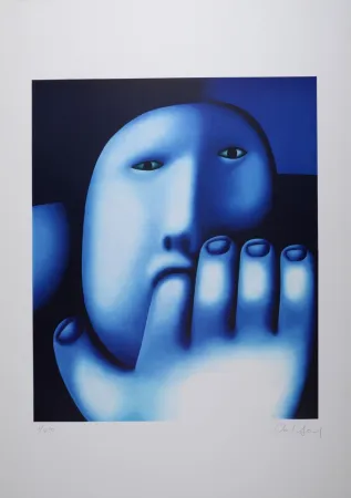 Litografía Tselkov - Personnage