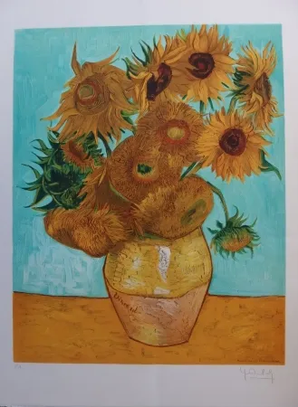 Litografía Van Gogh - Les Tournesols