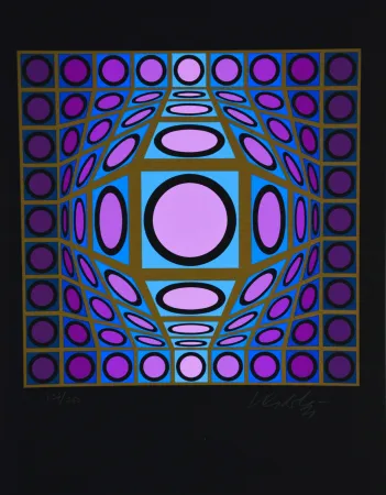 Serigrafía Vasarely - Microcosmos 