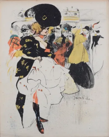 Litografía Villon - Danseuses au Moulin Rouge, 1899