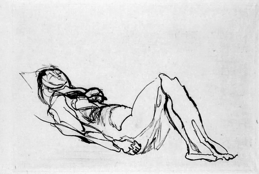 Aguafuerte Villon - Nu