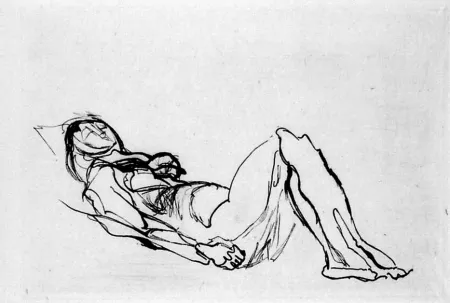 Aguafuerte Villon - Nu