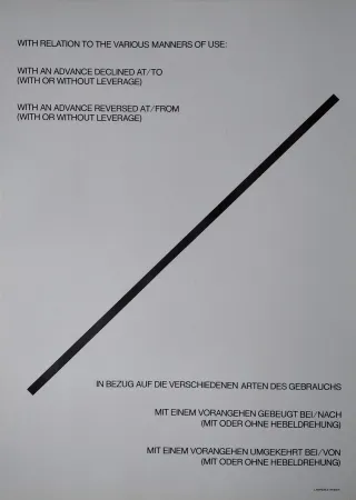 Litografía Weiner - „With relation to the various manners of use: with an advance declined at/to (with or without leverage). With an advance reversed at/from (with or without leverage)