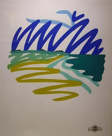 Serigrafía Wesselmann - Seascape(Round)