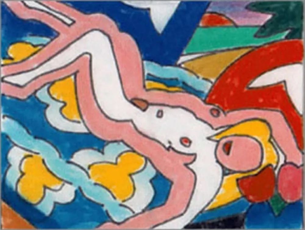 Sin Técnico Wesselmann - Study for Sunset Nude with Floral Blanket