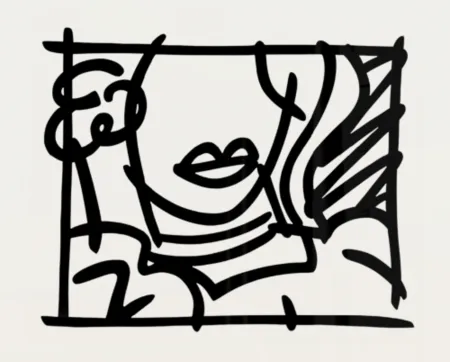 Serigrafía Wesselmann - Woman with Green Blouse