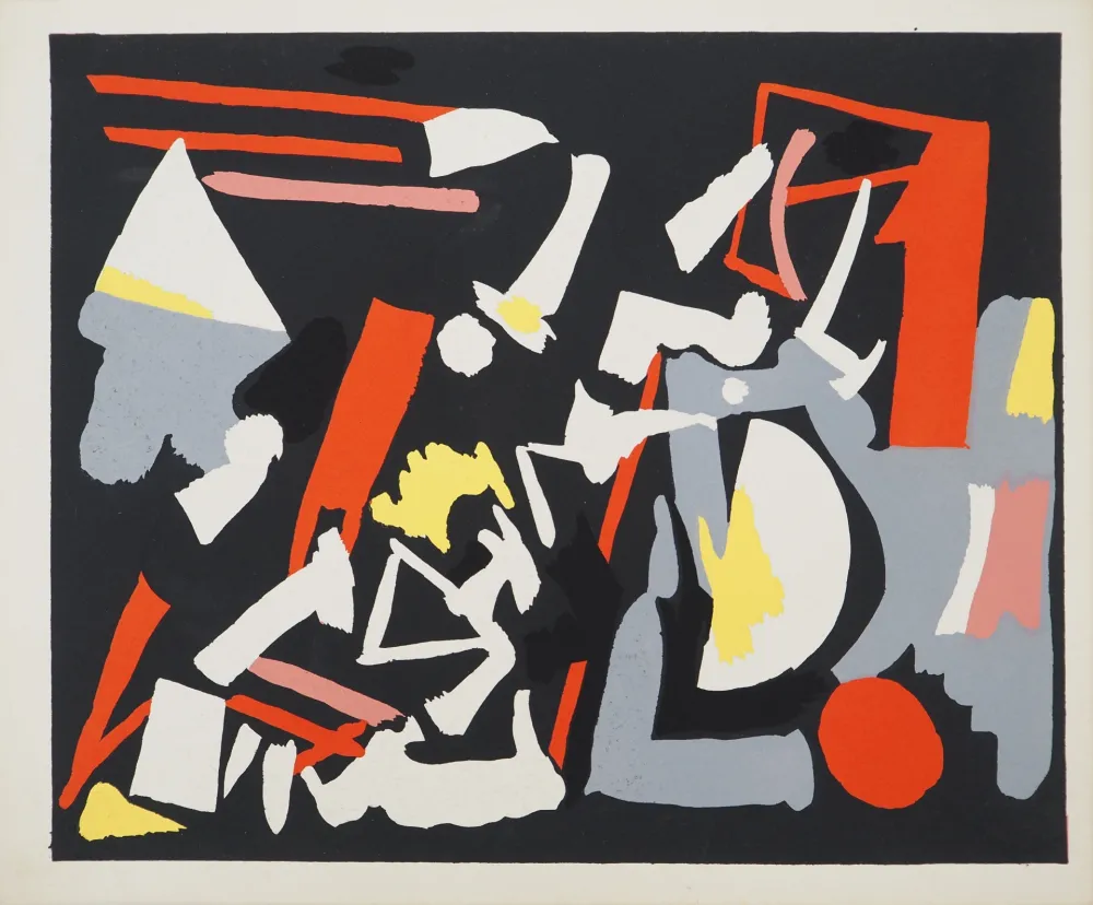 Litografía Aaron - Ensemble abstrait