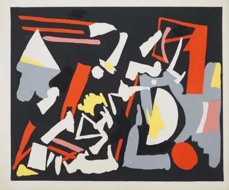 Litografía Aaron - Ensemble abstrait
